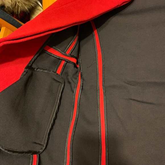 ZARA Basic Red Wool Duffle Hooded Coat_size XS - Picture 8 of 9